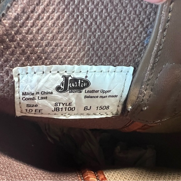 Justin Leather Boots- 10‎ - Picture 9 of 9